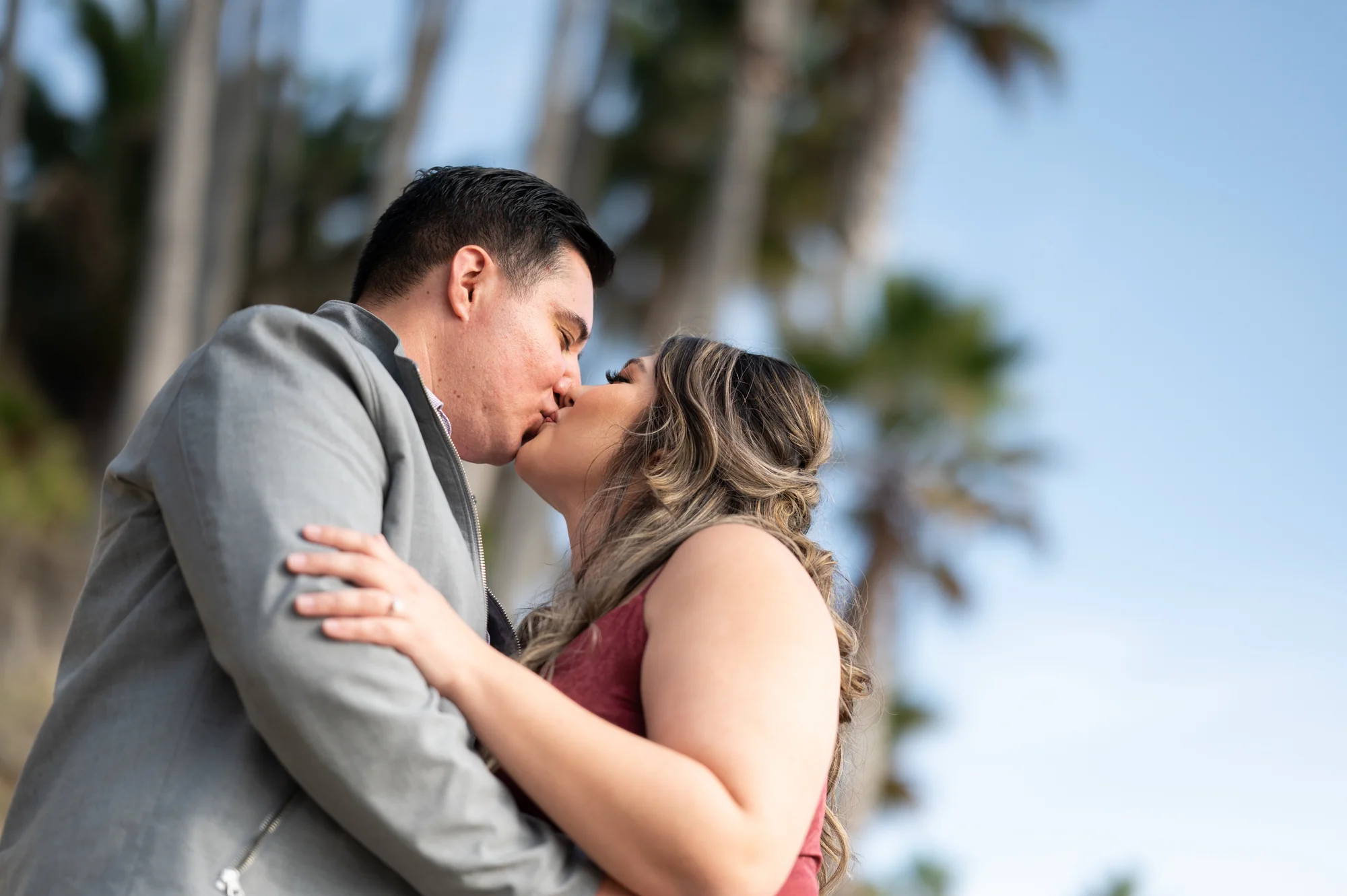 Engagement session at golden hour in Southern California